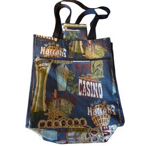 Las Vegas Vintage Tapestry Purse Tote Bag with Change Purse Zipper Pockets